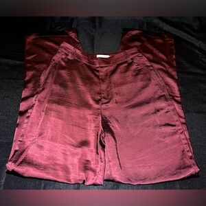 Good American  Washed Satin Wide-Leg Trousers